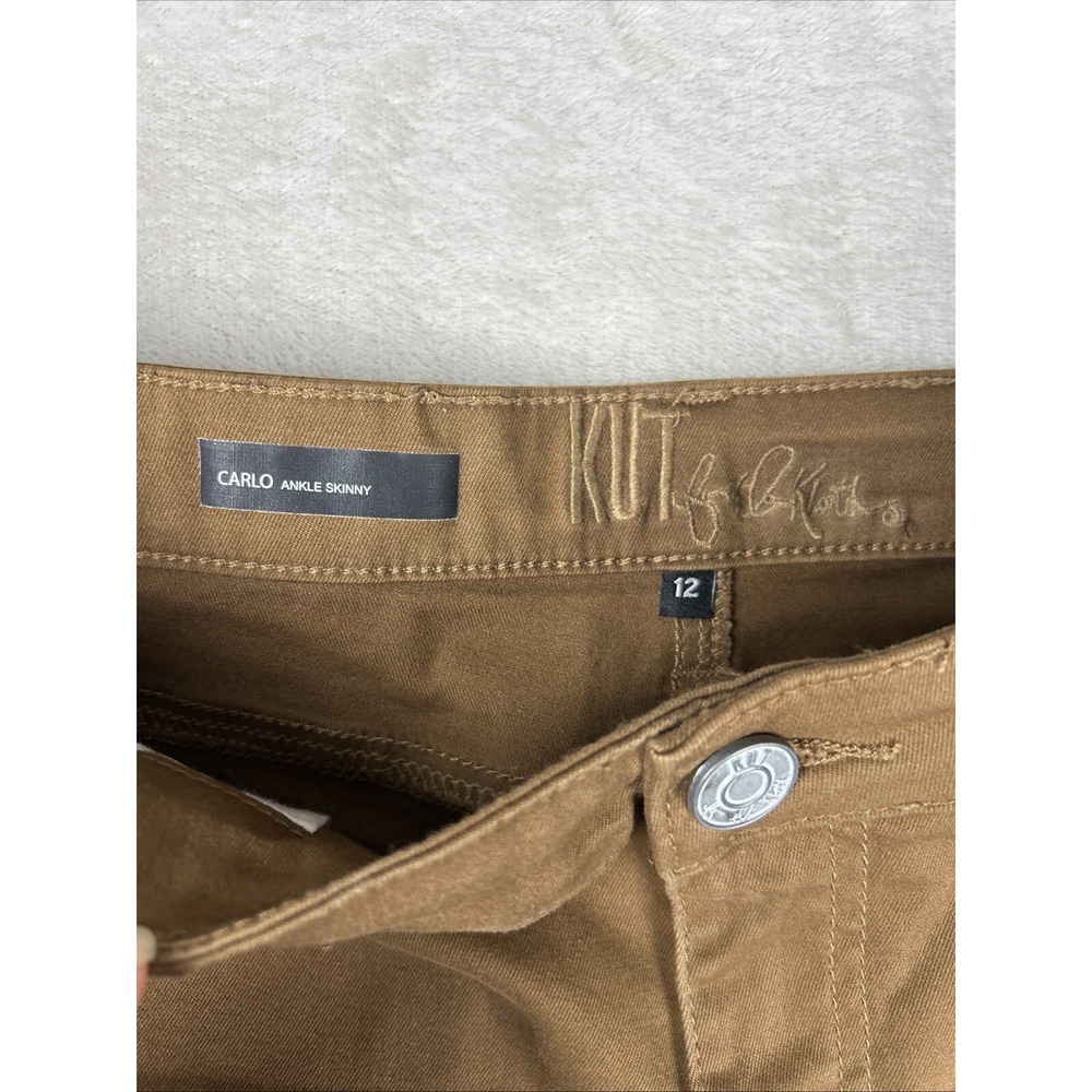 KUT From The Kloth Jeans Women 12 Brown Carlo Ankle Skinny Fit Normcore Casual - Picture 7 of 13